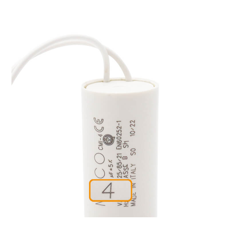 Condensateur Volet Roulant MECO 4 uF à Câbles pour Moteur BUBENDORFF