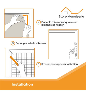 Moustiquaire porte 110x210cm  schéma d'installation (2)