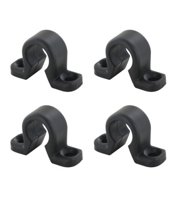 Lot de 4 Colliers d'Espagnolette en Composite noir pour Volet Battant