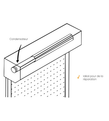 Condensateurs 2,5 uF Ducati pour Moteur SOMFY à deux cosses 2,8 mm type faston - Fond plat 450V