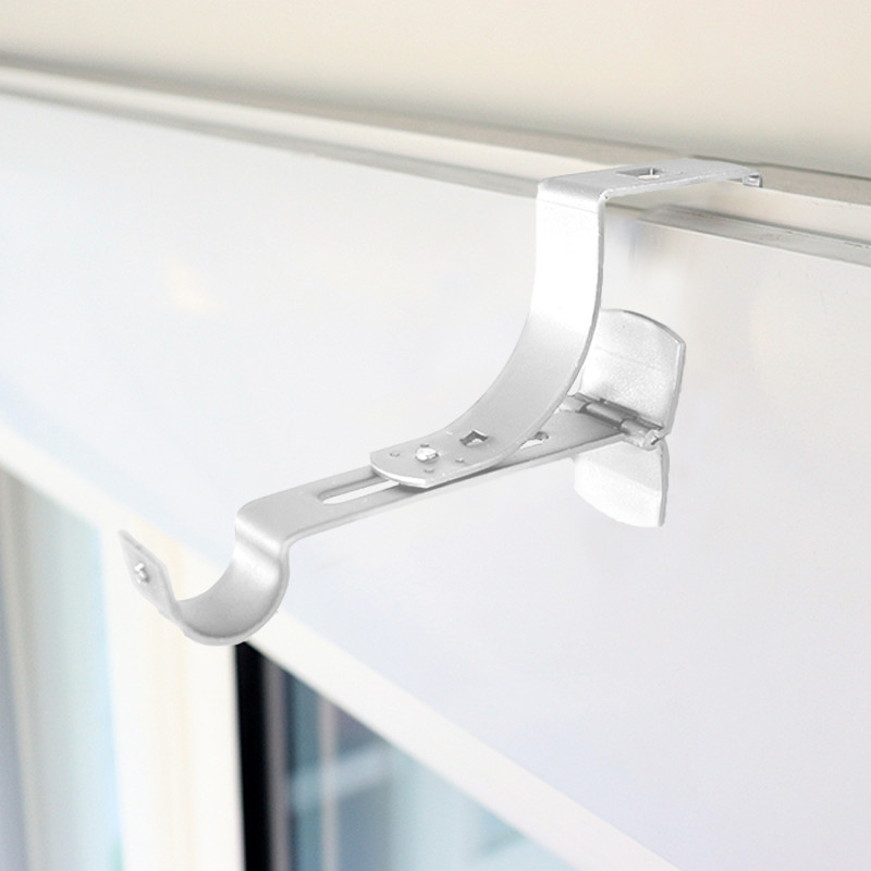 Lot de 2 Supports de Tringle à Rideaux sans perçage blanc