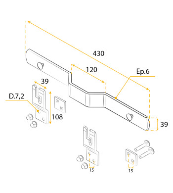 La barre anti effraction pour volet bois