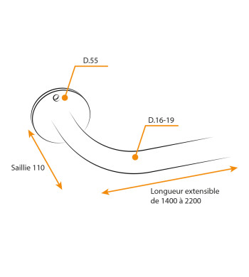 La tringle coudée rideau est idéale pour habiller les fenêtres situées dans un angle ou un renfoncement.