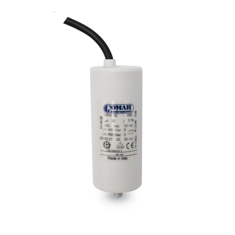 Condensateur à câble 30uF universel - Condensateur permanent pour appareil électriques Condensateur à câble 30uF universel - Condensateur permanent pour appareil électriques