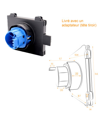 Moteur, 25 Nm, Radio, Universel Bubendorff, avec Emetteur et Adaptateur