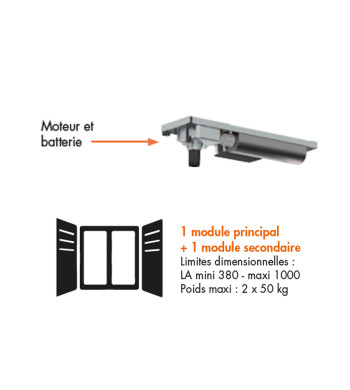 Moteur, 2 Vantaux, pour Volet Battant, Bubendorff