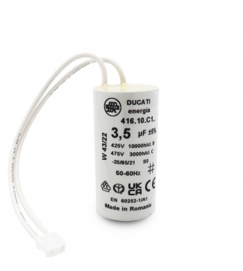 Condensateur 3,5 uF à Connecteurs pour Moteur Volet Roulant BUBENDORFF