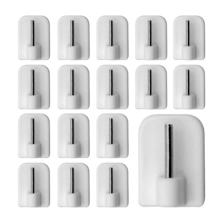 20 Crochets Autocollants, Support de Tringle pour Fenêtre ou Porte Fenêtre