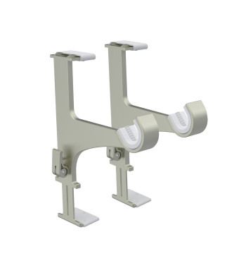 Ce support tringle rideau caisson volet roulant Gifi permet une fixation simple et discrète sans perçage.