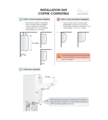 2 Supports Sans Perçage, pour Tringle à Rideaux, ø20-28mm, pour Coffre de Volet Roulant