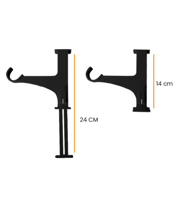 2 Supports Sans Perçage, pour Tringle à Rideaux, ø20-28mm, pour Coffre de Volet Roulant