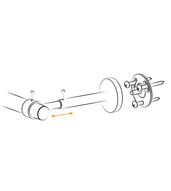 2 Supports pour Tringle à Rideaux, Mural, D.20, Saillie extensible 110 à 160mm