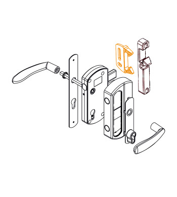Gâche Plate en Feuillure, pour Serrure Modulox à Pêne Levant