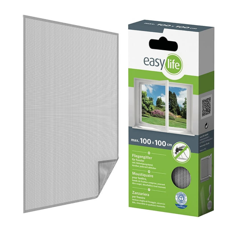 Moustiquaire, Sans Perçage, pour Fenêtre, 100 x 100 cm, Auto-Agrippante Moustiquaire, Sans Perçage, pour Fenêtre, 100 x 100 cm, Auto-Agrippante