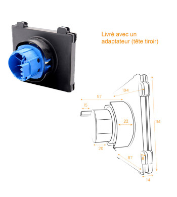 Moteur, 25 Nm, Radio, Universel Bubendorff, avec Emetteur et Adaptateur