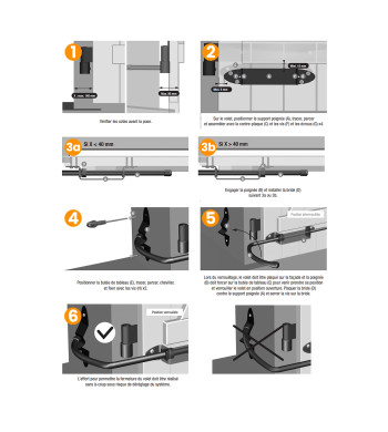 Poignée et Arrêt, Bloc Boy, Noir, Aluminium, pour Volet Battant