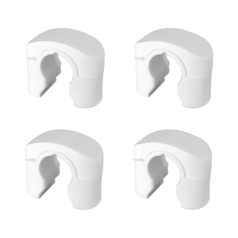 4 Colliers d'Espagnolette, Cache-Vis, Diamètre 14 mm, Composite, Blanc 4 Colliers d'Espagnolette, Cache-Vis, Diamètre 14 mm, Composite, Blanc