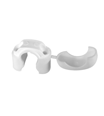 4 Colliers d'Espagnolette, Cache-Vis, Diamètre 14 mm, Composite, Blanc