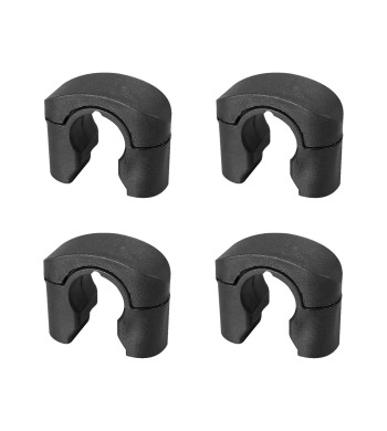 4 Colliers d'Espagnolette, Cache-Vis, Diamètre 14 mm, Composite, Noir ou Blanc