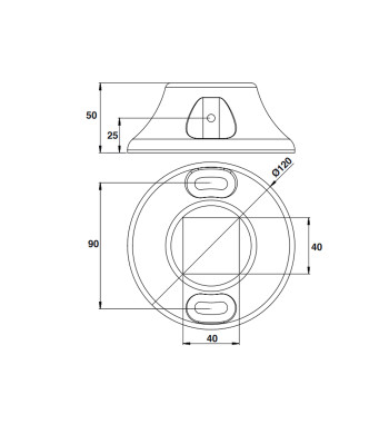 Arrêt automatique 360°, Complet, Composite Aluminium, Ep. 30 à 100 mm, Portac Torbel