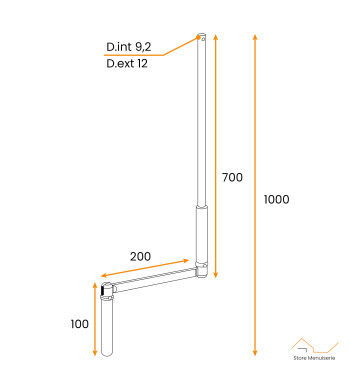 Une manivelle volet roulant 11000 mm