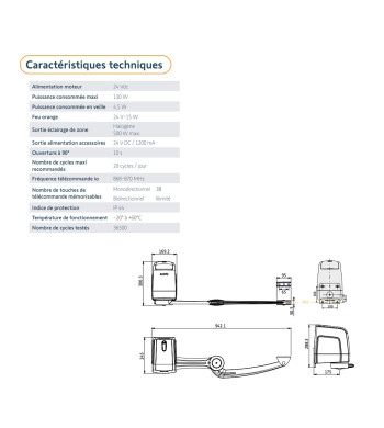 Moteur Axovia 3S io, pour Portail Battant, Somfy, Axovia 3S io - Pack confort