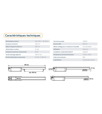 Moteur Ixengo io, pour Portail Battant, Somfy, Ixengo L 3S io - Pack confort