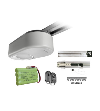 Moteur Dexxo Smart 800, pour Porte de Garage Sectionnelle, Somfy, Dexxo Smart 800 io - Pack Courroie