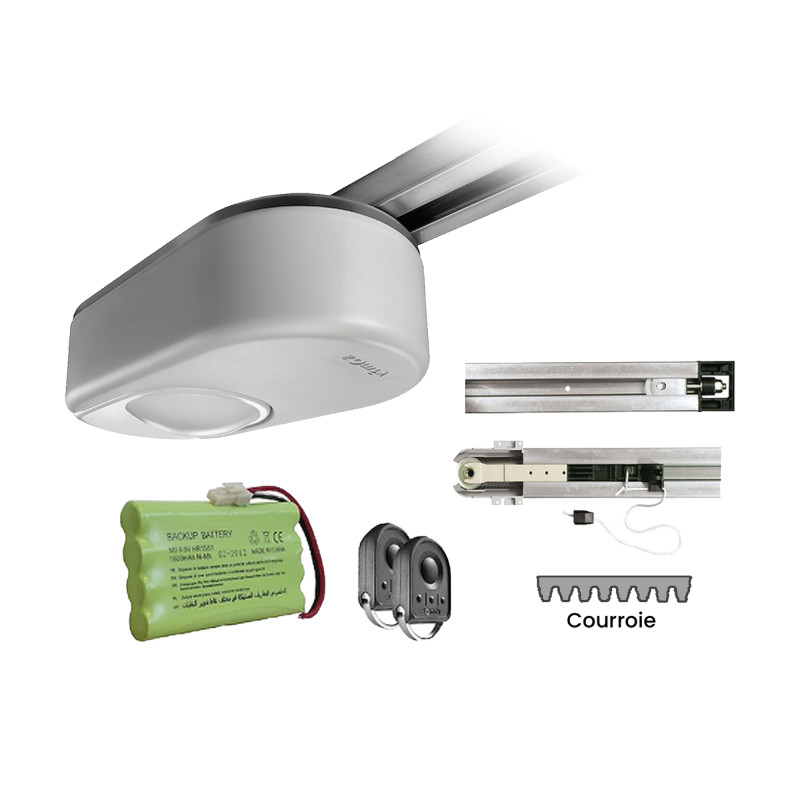 Moteur Dexxo Smart 1000, pour Porte de Garage Sectionnelle, Somfy, Dexxo Smart 1000 io - Pack Courroie