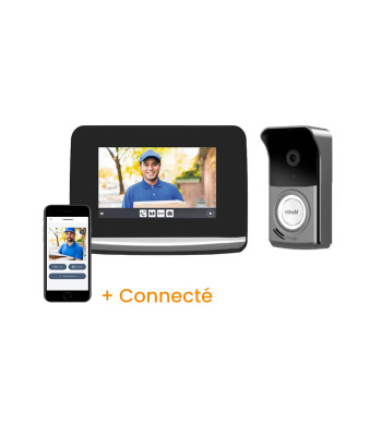 Visiophone Connecté io, Somfy, Prise secteur, Saillie, V500 Pro io Connect saillie + secteur