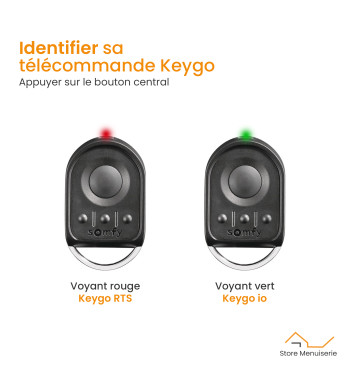 Télécommande, Keygo, 4 canaux, io Somfy, Télécommande Keygo io
