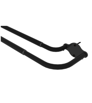 Tringle Double à Rideau Incurvée, Extensible 140 à 220 cm, Ø19/16 mm, Noir Mat
