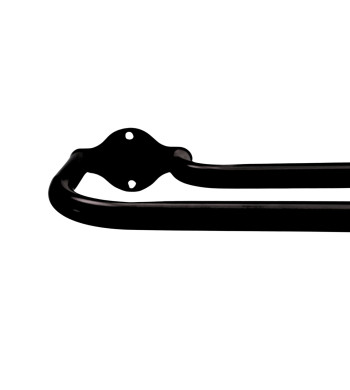 Tringle Double à Rideau Incurvée, Extensible 140 à 220 cm, Ø19/16 mm, Noir Mat