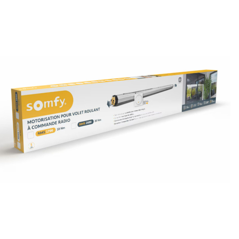 Kit Motorisation, Volet Roulant, Radio, pour Porte Fenêtre, RMS 2600, 20Nm, Somfy