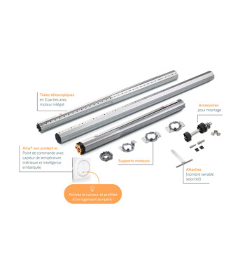 Kit Motorisation, Volet Roulant, Radio, pour Porte Fenêtre, RMS 2600, 20Nm, Somfy