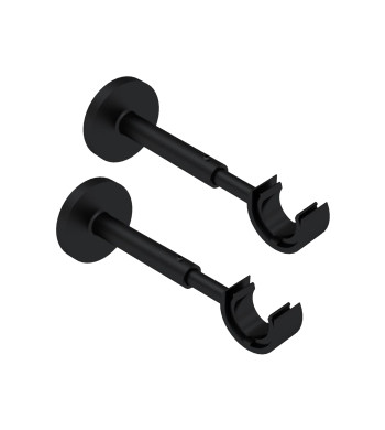 2 Supports pour Tringle à Rideaux, Mural, D.28, Saillie extensible 110 à 160mm