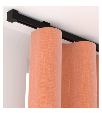 Tringle à Rideaux, Rail, Noir ou Blanc, D.20x20, Longueur 1.50m