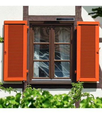 Moteur solaire, 2 Vantaux, pour Volet Battant, Blanc ou Marron, Bubendorff, Kit Complet