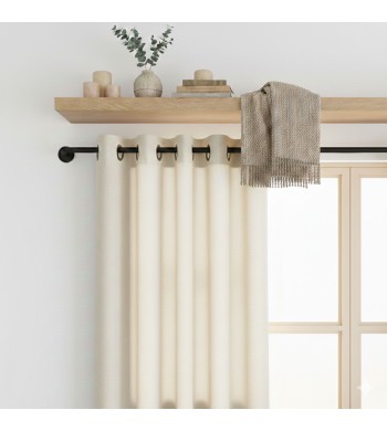 Tringle, Incurvée, Rideaux, Noir Mat, L.1m40 à 2m20, D.19