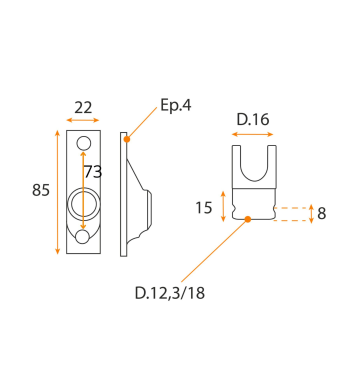 Sortie de Caisson, 6p7, Diamètre 12,3 mm, Longueur 320 mm, 90°, Nickel, Geiger