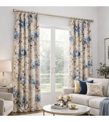 Tringle à rideaux, Boule, D.28-25 mm , L.1m20 à 2m10, Laiton Mat