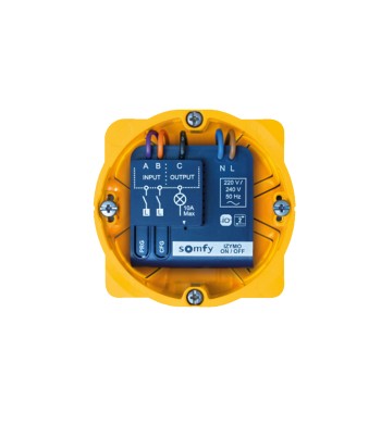 Micro récepteur, Somfy, On Off, Izymo, Eclairage, io, transforme votre éclairage en un éclairage connecté