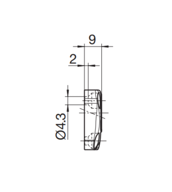 Sortie de caisson pour volet roulant - 6 pans 7mm- entrée 12mm