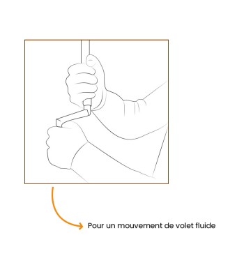 Sortie de caisson pour volet roulant - 6 pans 7mm- entrée 12mm