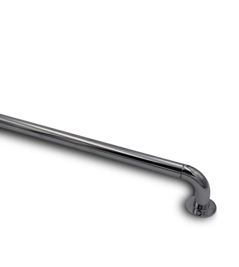 Tringle à Rideau, pour Penderie, Extensible 80 à 120 cm, Incurvée, Gris