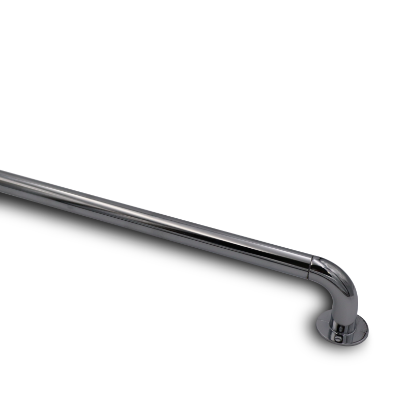 Tringle à Rideau, pour Penderie, Extensible 80 à 120 cm, Incurvée, Gris