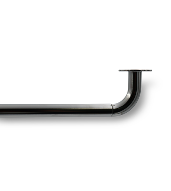 Tringle à Rideau, pour Penderie, Extensible 80 à 120 cm, Incurvée, Gris