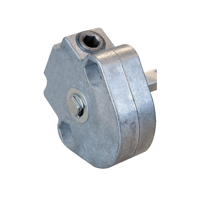 Treuil 1/4, Sans Fin de Course, 6p7, Carré 8, mâle, L.125 mm, Tige 20 mm, Geiger, compatible volet roulant Bubendorff