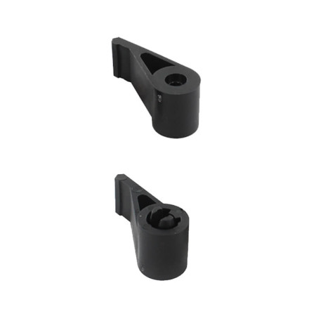 4 Colliers Déportés D'Espagnolette, Composite, Noir, Système Pour Volet Battant 77759475