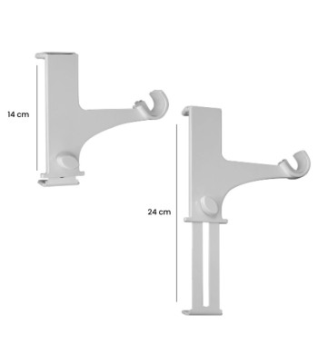 Lot de 2 Supports Sans Perçage pour Tringle Rideau sans Percer Reconditionné dimension